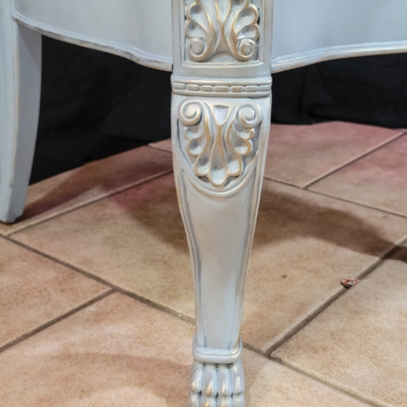 Statement Chair / Blue Louis XV Style Accent Piece - Picture 9 of 10